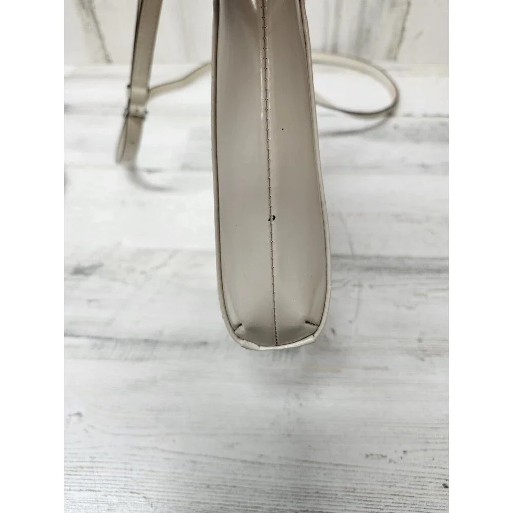 R.L.L Lauren Ralph Lauren Crossbody Bag Cream Small Leather Classic Purse - Picture 12 of 16